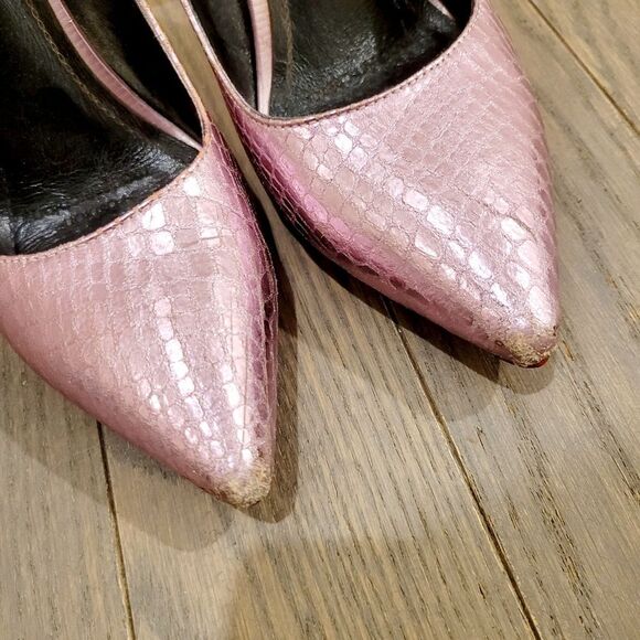2/$20 Y2K Shiny Pink High Heels Shoes US 7.5 - Picture 12 of 13